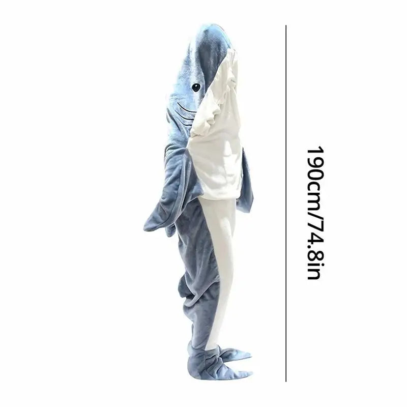 Shark Attack Cozy Blanket Playsuit: Dive Into Comfort!