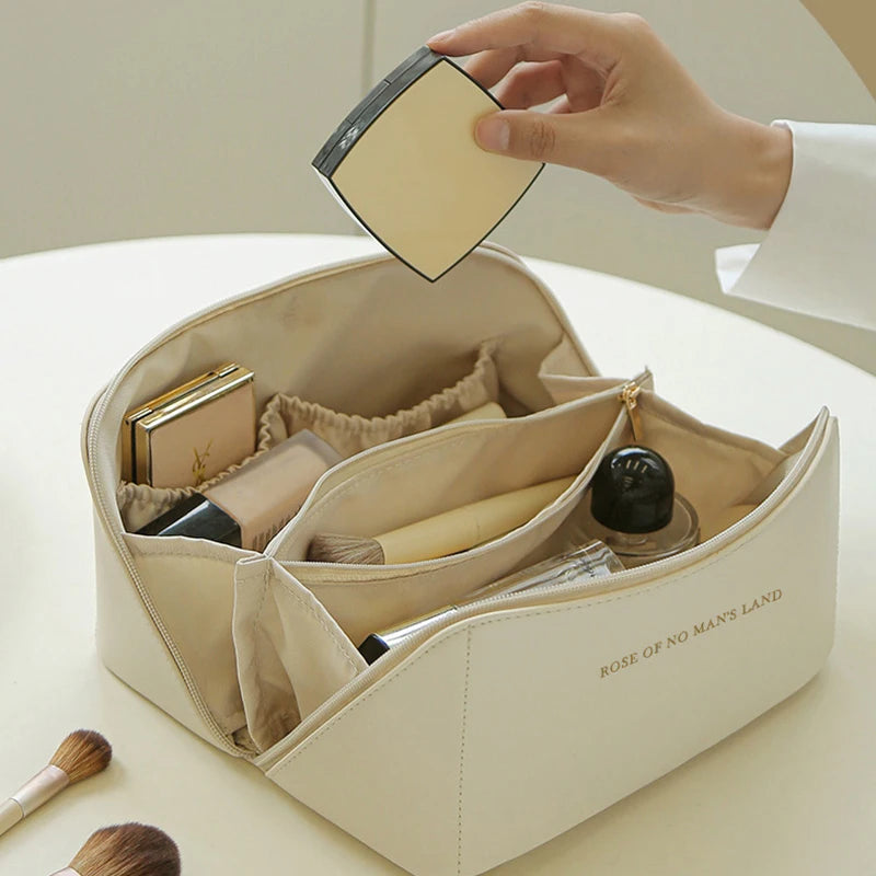 Elegant Leather Cosmetic Bag: Your Chic Travel Companion