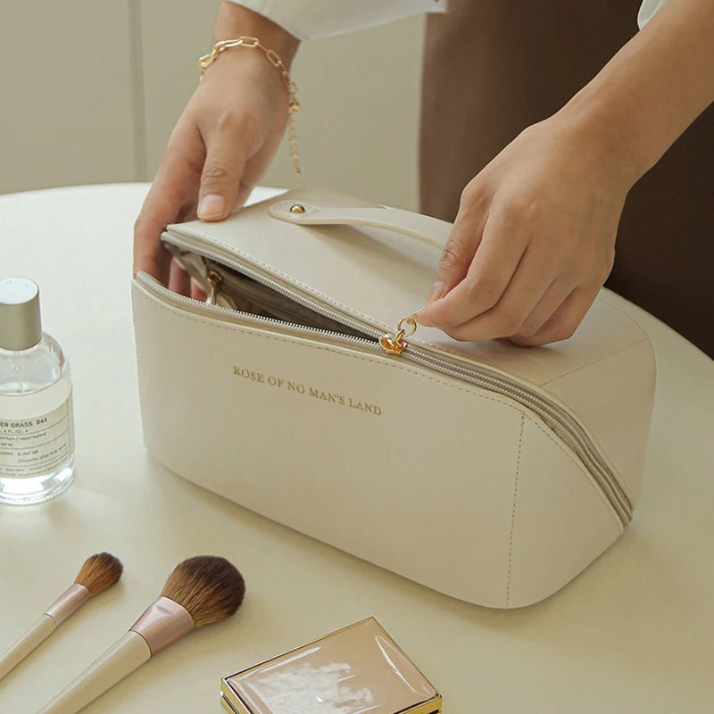 Elegant Leather Cosmetic Bag: Your Chic Travel Companion