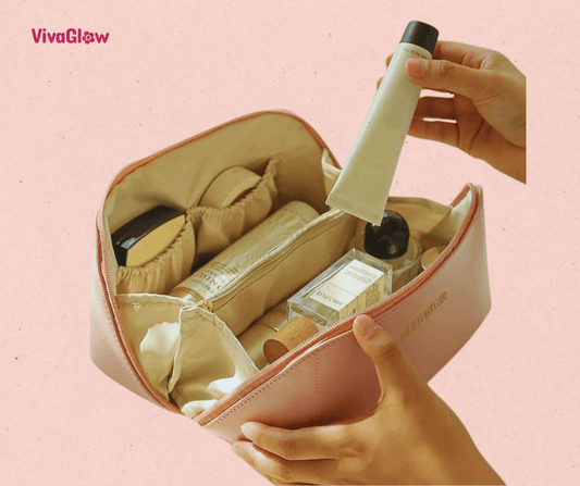 Elegant Leather Cosmetic Bag: Your Chic Travel Companion